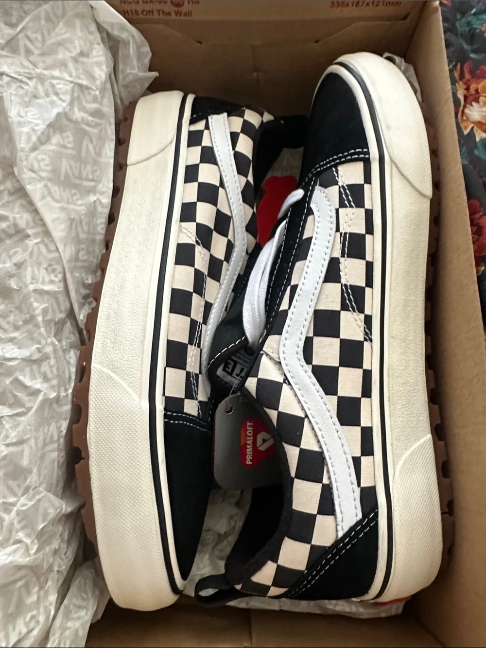 Vans Old Skool Checkerboard Slip-On - Black & White - Picture 3 of 8